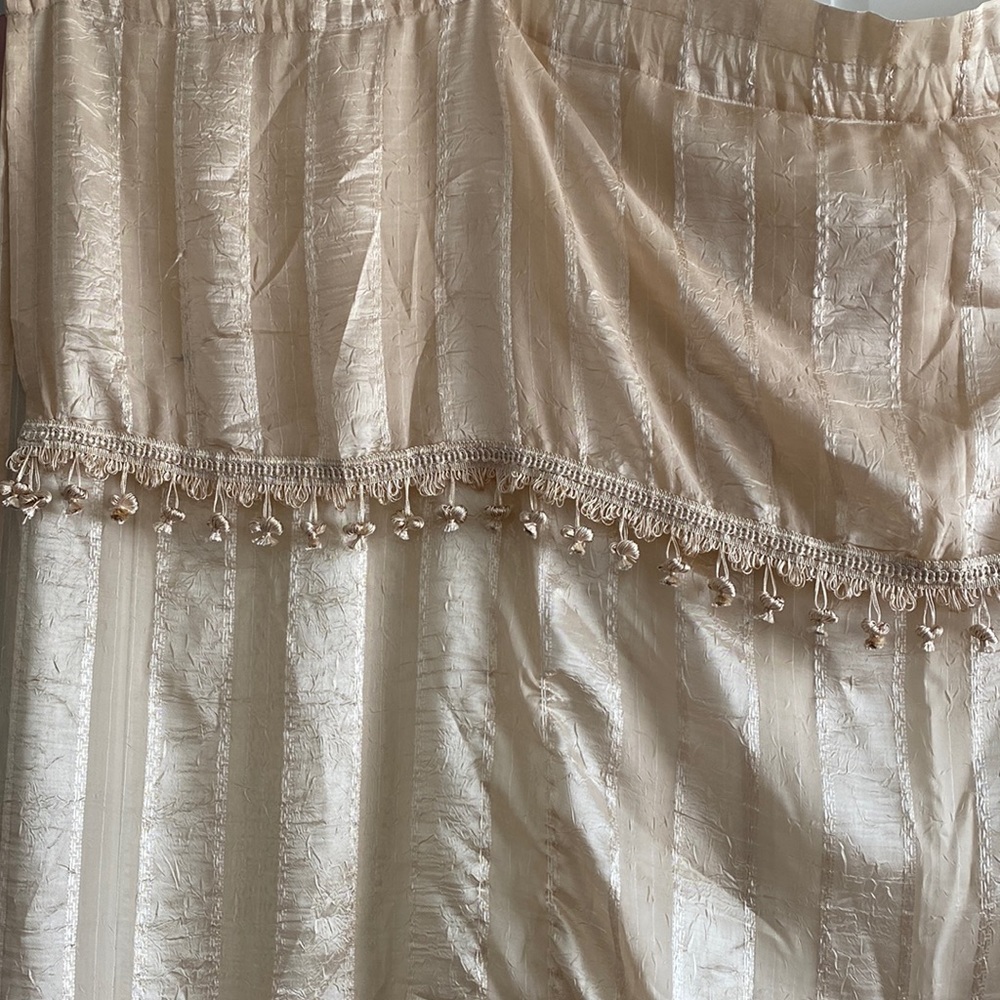 Soft champagne gold curtain panels